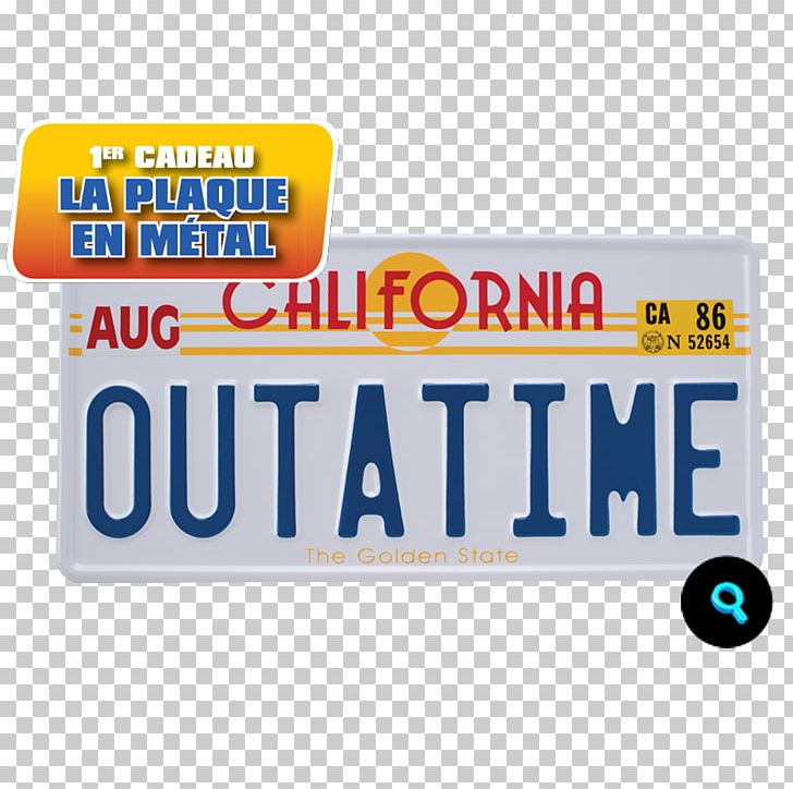 DeLorean Time Machine Back To The Future Vehicle License Plates Car PNG, Clipart, Area, Back To The Future, Back To The Future Part Iii, Banner, Brand Free PNG Download