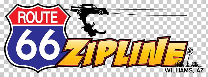Route 66 Zipline U.S. Route 66 North Grand Canyon Boulevard Zip-line Logo PNG, Clipart, Advertising, Arizona, Banner, Brand, Cartoon Free PNG Download