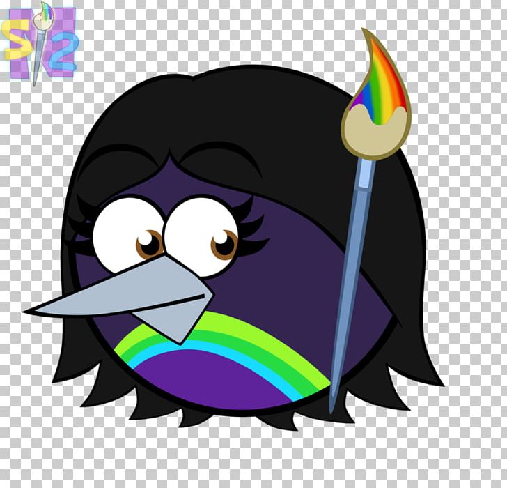 purple angry bird clip art