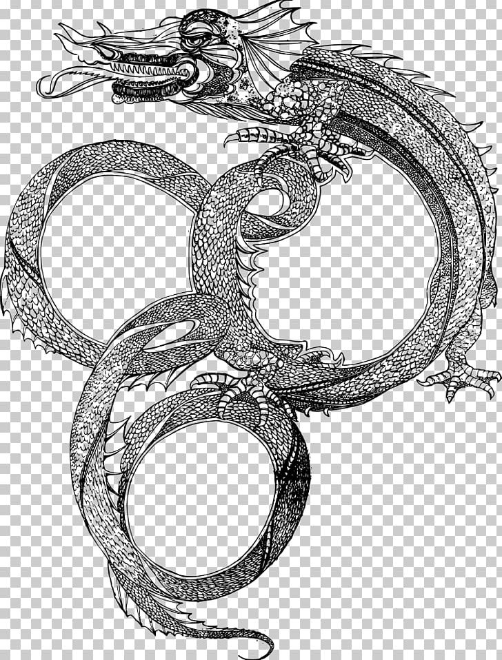 China Chinese Dragon Serpent PNG, Clipart, Black And White, Body Jewelry, China, Chinese Art, Chinese Dragon Free PNG Download
