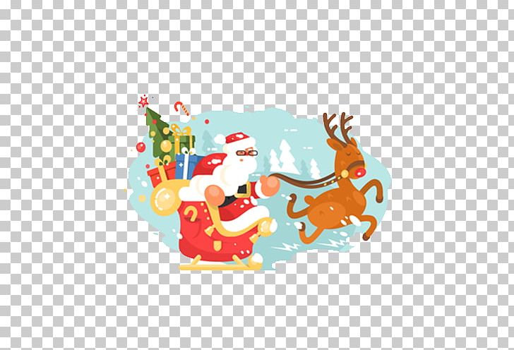 Santa Claus Reindeer Christmas Sled PNG, Clipart, Christmas, Christmas Decoration, Christmas Eve, Christmas Ornament, Christmas Scene Free PNG Download