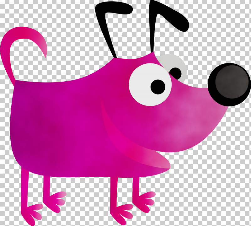 Pink Cartoon Magenta PNG, Clipart, Cartoon, Cute Cartoon Dog, Magenta, Paint, Pink Free PNG Download