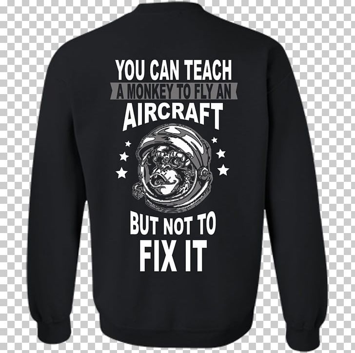 T-shirt Hoodie Sweater Sleeve PNG, Clipart, Aircraft Maintenance Technician, Aircraftmechanic, Aviation, Black, Bluza Free PNG Download