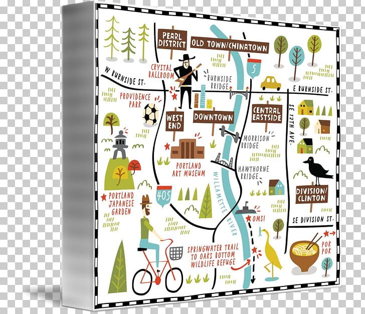 Map Portland Art Kind PNG, Clipart, Area, Art, Bridge, Canvas, Cartoon Free PNG Download
