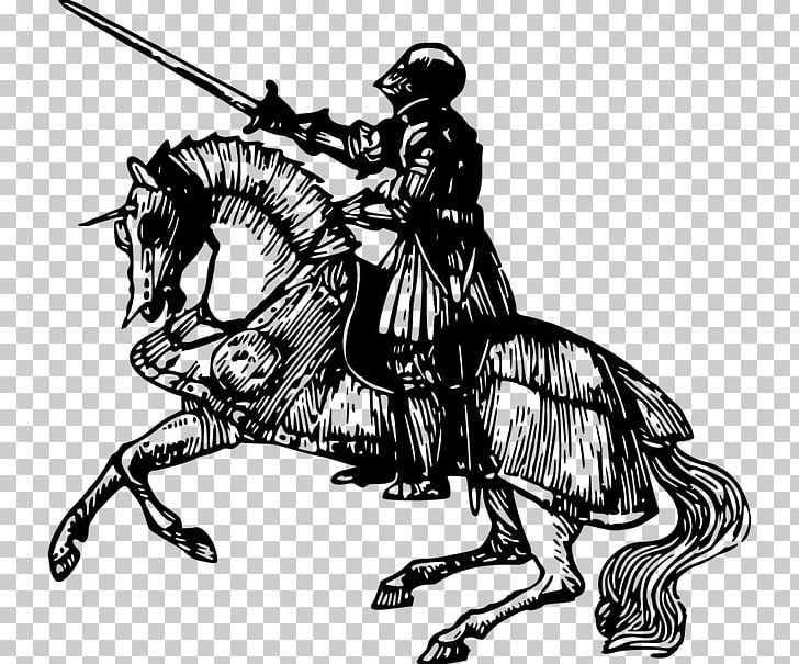 Horse Knight Equestrian Drawing PNG, Clipart, Animals, Art, Black And White, Carnivoran, Drawing Free PNG Download