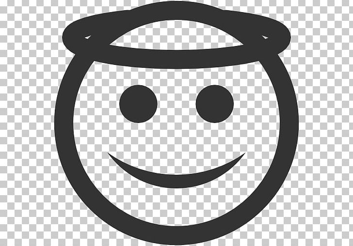 Computer Icons Emoticon Smiley PNG, Clipart, Angel, Black And White, Circle, Computer Icons, Computer Software Free PNG Download