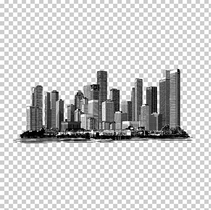 Skyline Skyscraper Cityscape PNG, Clipart, Black And White, City, Cityscape, Design Elements, Download File Free PNG Download