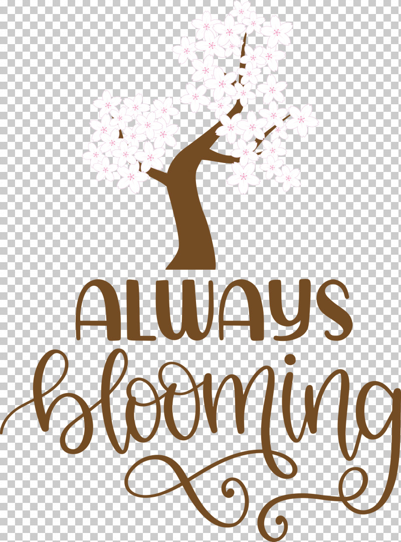 Always Blooming Spring Blooming PNG, Clipart, Blooming, Calligraphy, Geometry, Line, Logo Free PNG Download