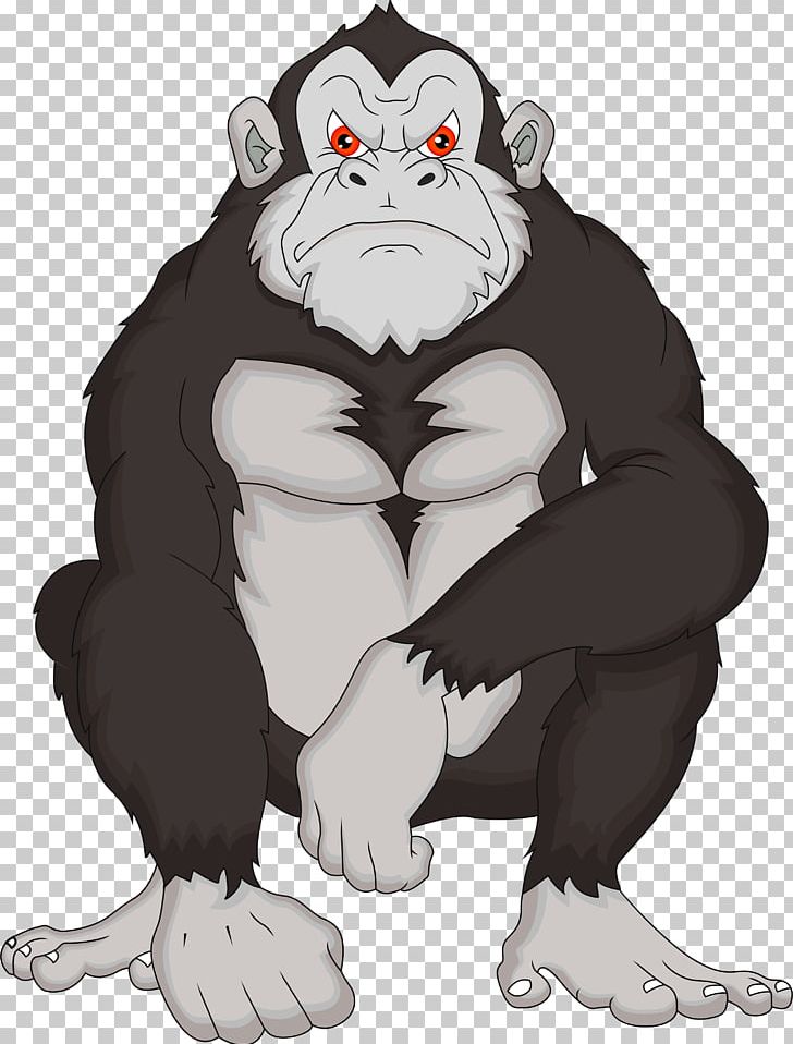 Gorilla Primate PNG, Clipart, Animals, Bear, Carnivoran, Cartoon, Chimpanzee Free PNG Download