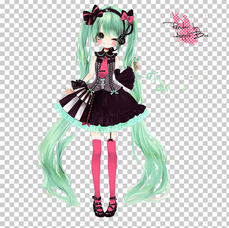 Hatsune Miku: Project DIVA F 2nd Vocaloid Megurine Luka PNG, Clipart, Anime, Black Hair, Brown Hair, Chibi, Costume Free PNG Download