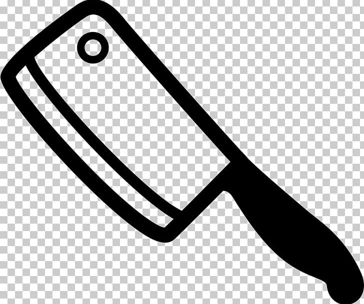 butcher knife clipart black and white
