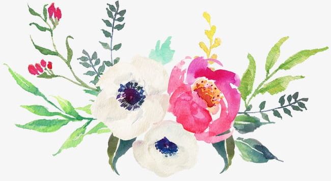 Watercolor Flowers Retro Style PNG, Clipart, Flower, Flowers Clipart, Retro, Retro Clipart, Style Clipart Free PNG Download