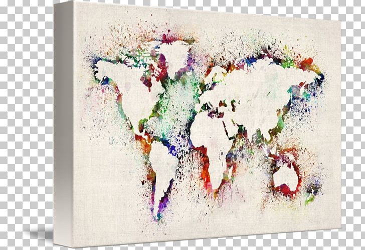 World Map Painting Canvas Art PNG, Clipart, Abstract Art, Art, Artcom, Artist, Art Museum Free PNG Download