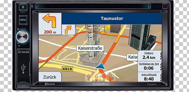 Automotive Navigation System GPS Navigation Systems Audiovox VXE 7020 NAV Voxx International PNG, Clipart, Audiovox, Display Device, Electronics, Global Positioning System, Gps Navigation Free PNG Download