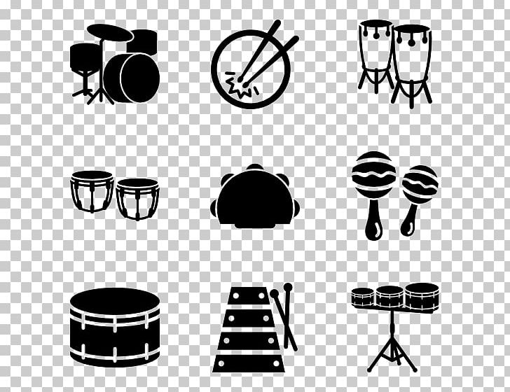 Percussion Drum Computer Icons PNG, Clipart, Black, Black And White, Brand, Cartoon, Circle Free PNG Download
