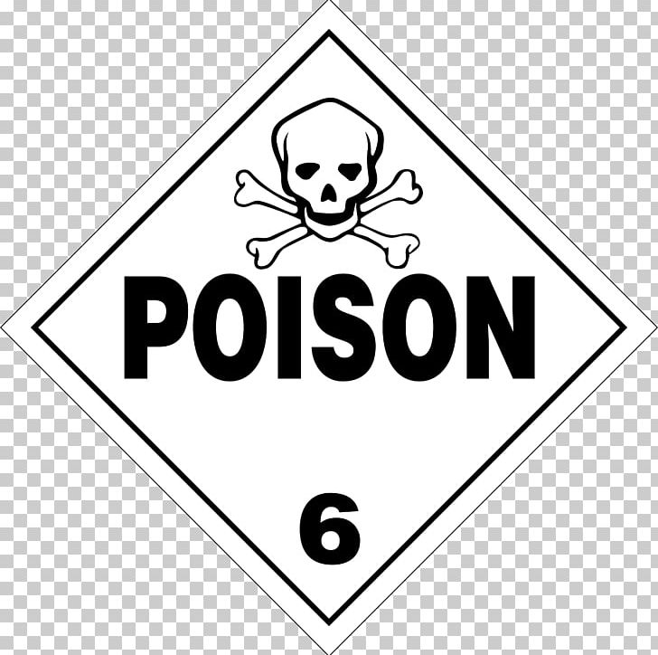 Dangerous Goods Placard HAZMAT Class 6 Toxic And Infectious Substances Poison Transport PNG, Clipart, Angle, Art, Banner, Black, Black And White Free PNG Download