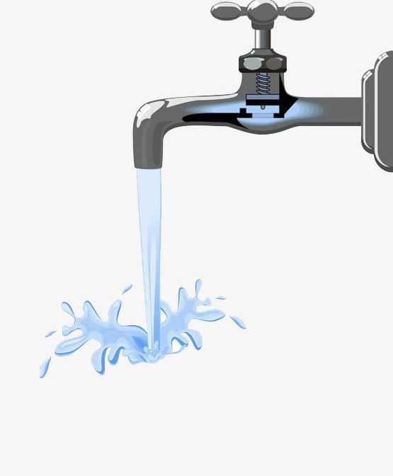 flowing water faucet