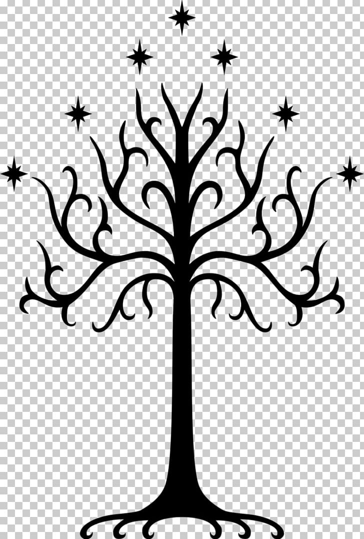 The Lord Of The Rings Aragorn Arwen Treebeard White Tree Of Gondor PNG, Clipart, Artwork, Black And White, Branch, Faramir, Flora Free PNG Download