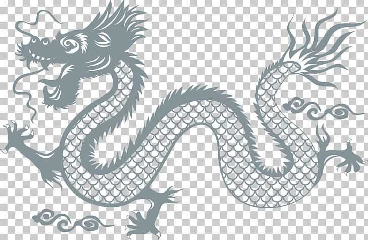 China Chinese Dragon Wall Decal Sticker PNG, Clipart, Black And White, Blue, Chinese Astrology, Chinese Style, Dragon Free PNG Download