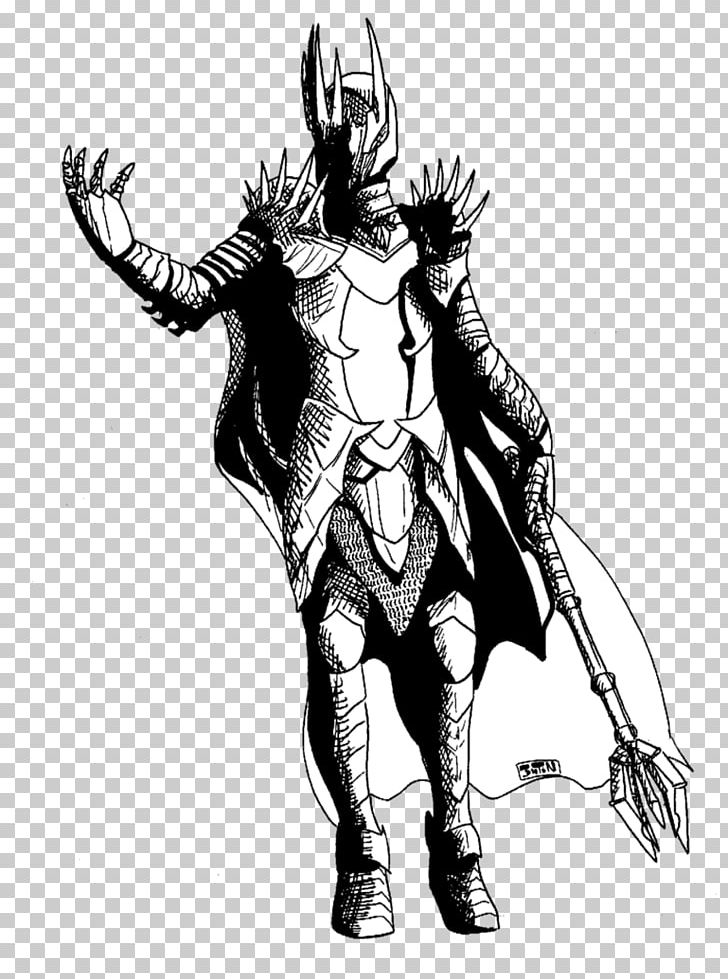 Sauron Samwise Gamgee Gandalf Frodo Baggins Drawing PNG, Clipart, Armour, Art, Black And White, Costume Design, Fictional Character Free PNG Download
