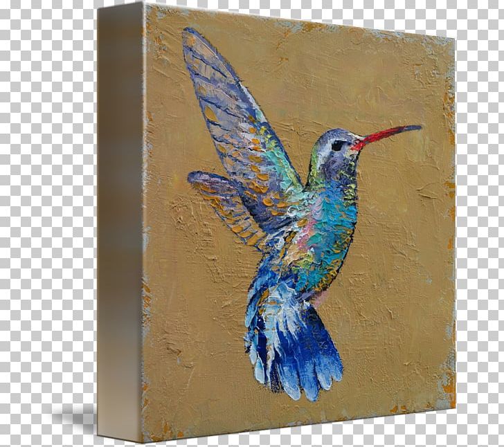 Hummingbird Acrylic Paint Canvas Print Painting PNG, Clipart, Acrylic Paint, Art, Beak, Bird, Brush Free PNG Download