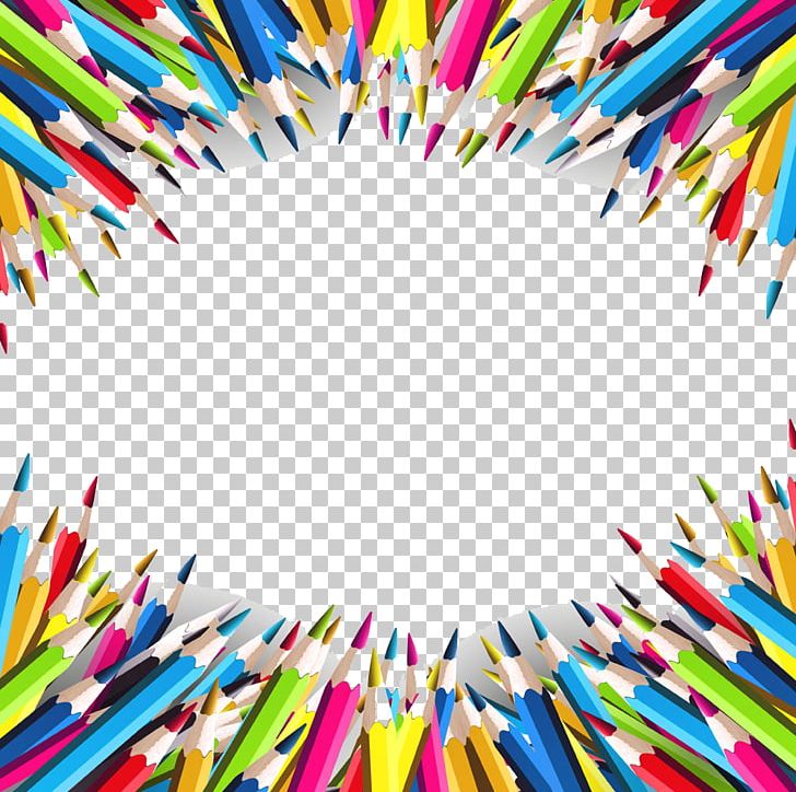 School Pencil Drawing PNG, Clipart, Bright, Circle, Color, Colored Pencil, Colorful Background Free PNG Download