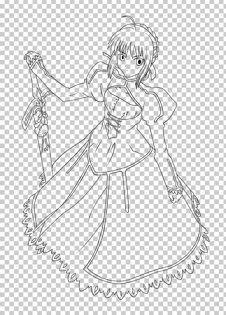 Fate/stay Night Saber Archer Fate/Zero Line Art PNG, Clipart, Adult, Anime, Archer, Arm, Artwork Free PNG Download