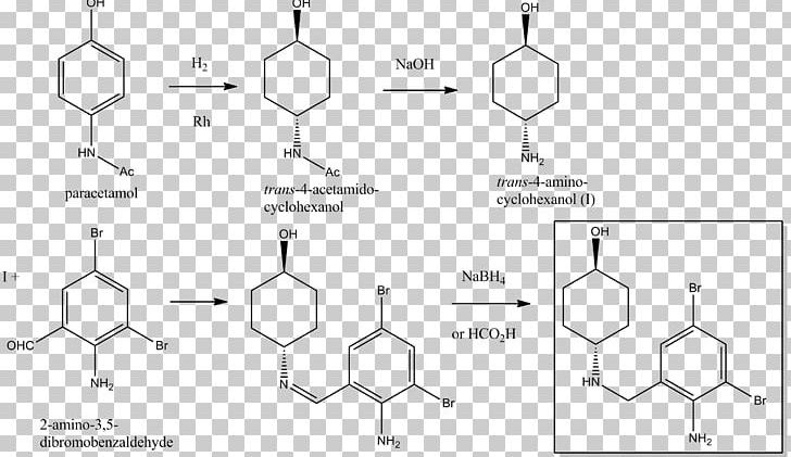 Bromhexine Ambroxol Mucokinetics Pharmaceutical Drug Chemical Synthesis PNG, Clipart, Angle, Area, Auto Part, Black And White, Circle Free PNG Download