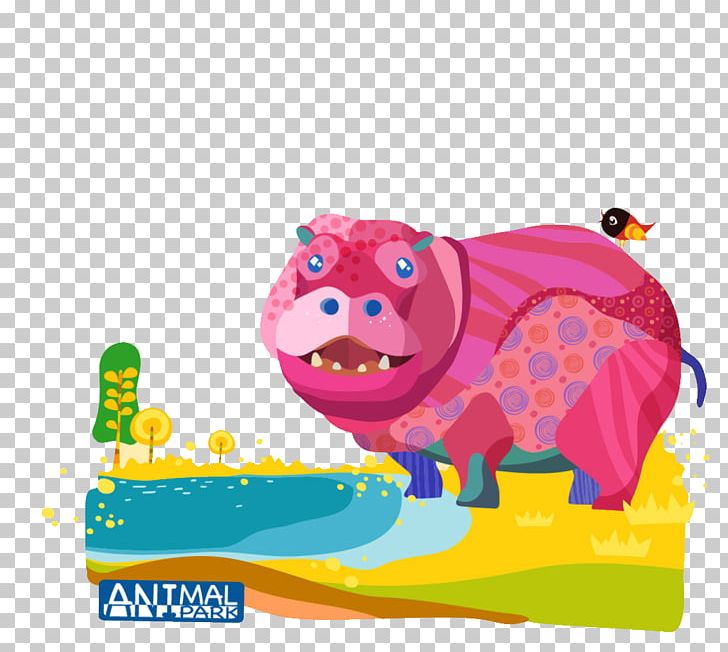 Hippopotamus Rhinoceros Drawing PNG, Clipart, Animal, Animals, Cartoon, Cartoon Pond, Drawing Free PNG Download