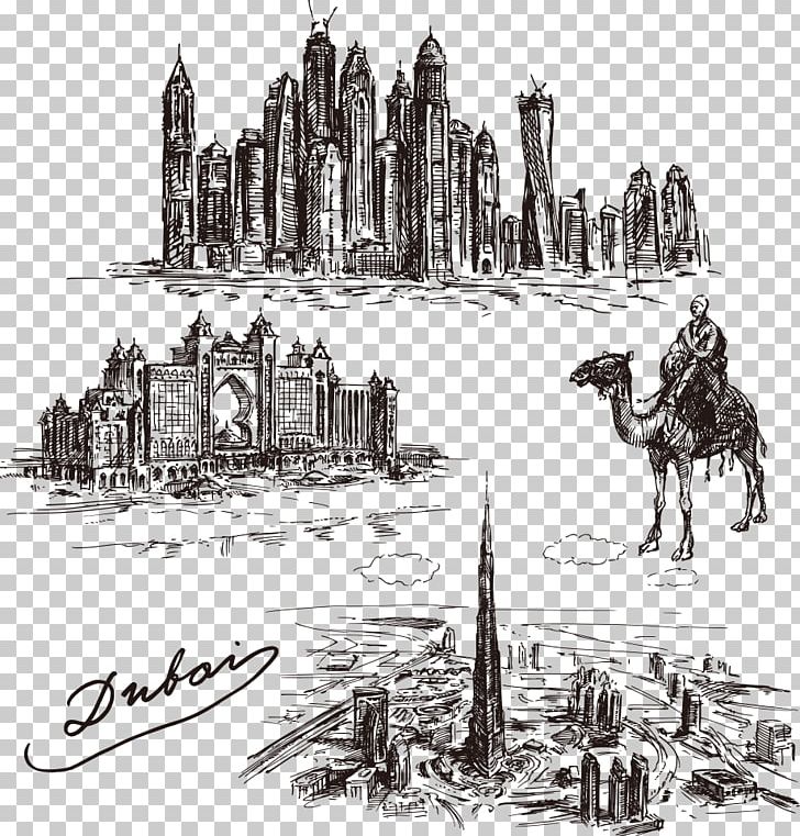 Dubai Drawing Skyline Illustration PNG, Clipart, Building, City, Happy Birthday Vector Images, Houses, Illustration Vector Free PNG Download