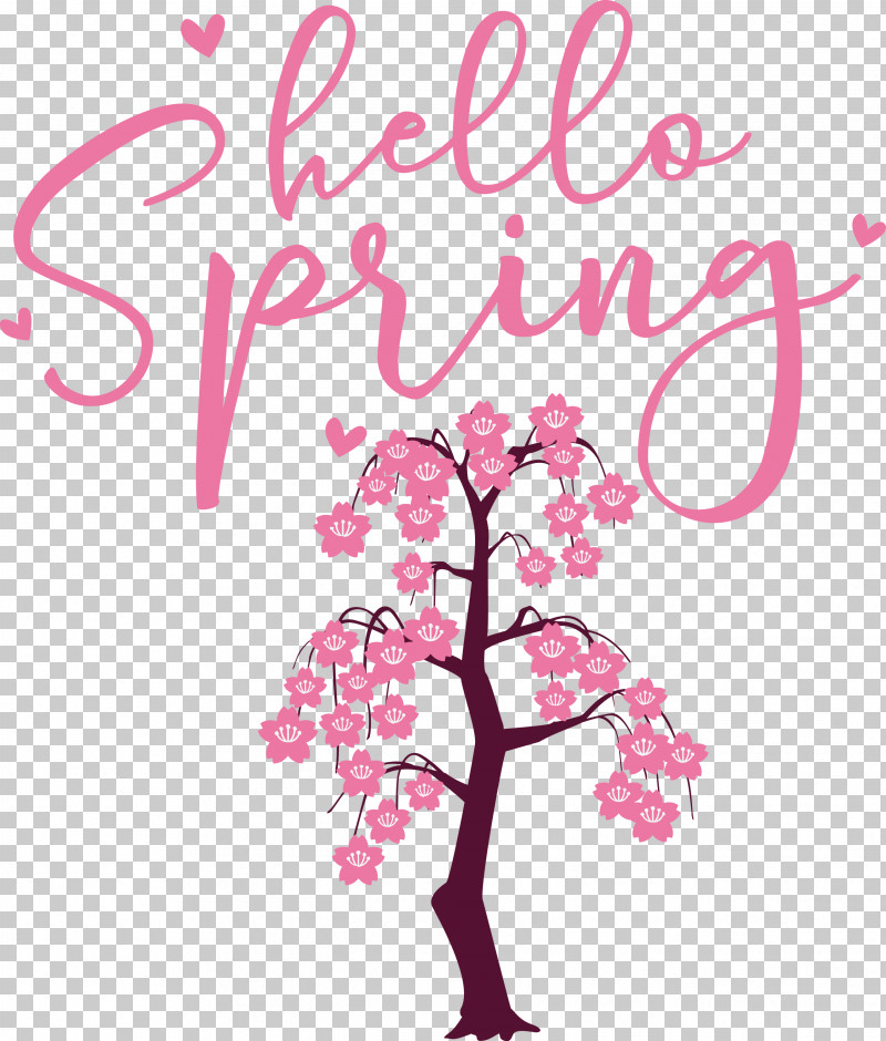 Hello Spring Spring PNG, Clipart, Cut Flowers, Floral Design, Flower, Hello Spring, Line Free PNG Download