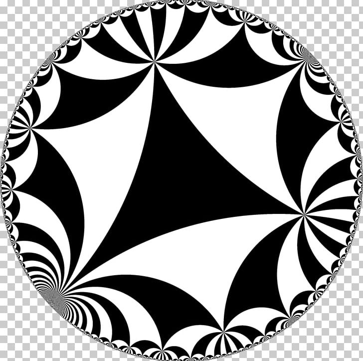 Hyperbolic Geometry Tessellation Plane Hyperbolic Space Poincaré Disk Model PNG, Clipart, Black, Black And White, Checkers, Circle, Dimension Free PNG Download