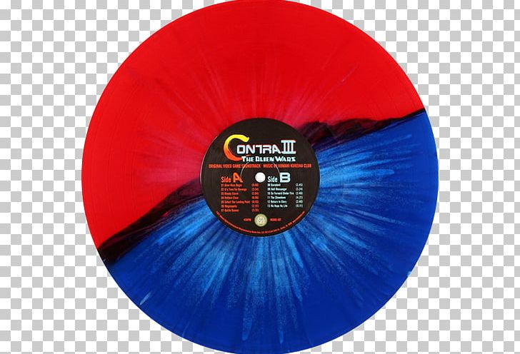 Contra III: The Alien Wars Original Video Game Soundtrack Contra: Hard Corps Phonograph Record PNG, Clipart, Alien, Blue, Circle, Cobalt Blue, Contra Free PNG Download