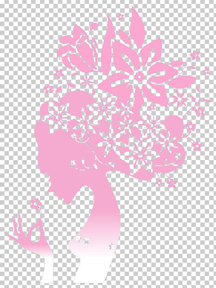 Wall Decal Silhouette Sticker PNG, Clipart, Color, Decal, Decoration, Female, Flora Free PNG Download