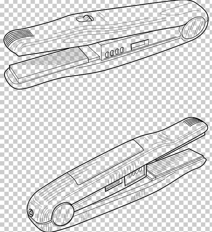 Hair Iron Hair Dryers PNG, Clipart, Angle, Artwork, Automotive Design, Black And White, Clothes Iron Free PNG Download