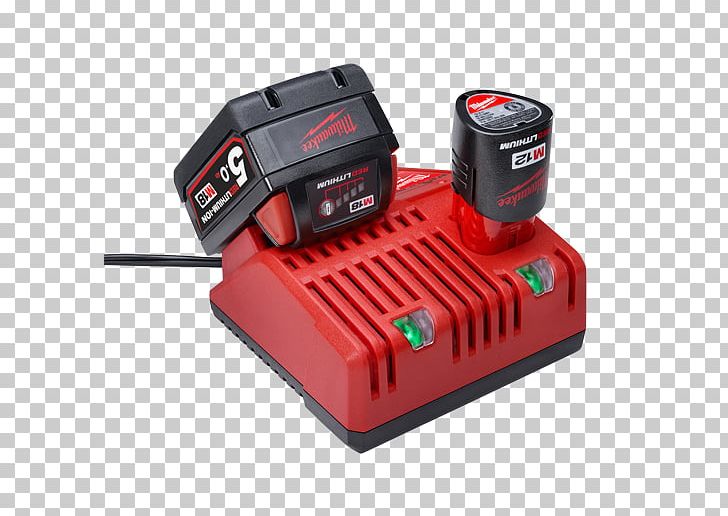 AC Adapter Milwaukee Electric Tool Corporation Lithium-ion Battery Milwaukee 12V Battery Charger M12 Red Lithium Li-Ion XC 48-59-2401 Power To PNG, Clipart, Ac Adapter, Battery Charger, Cordless, Electric Potential Difference, Electronic Component Free PNG Download