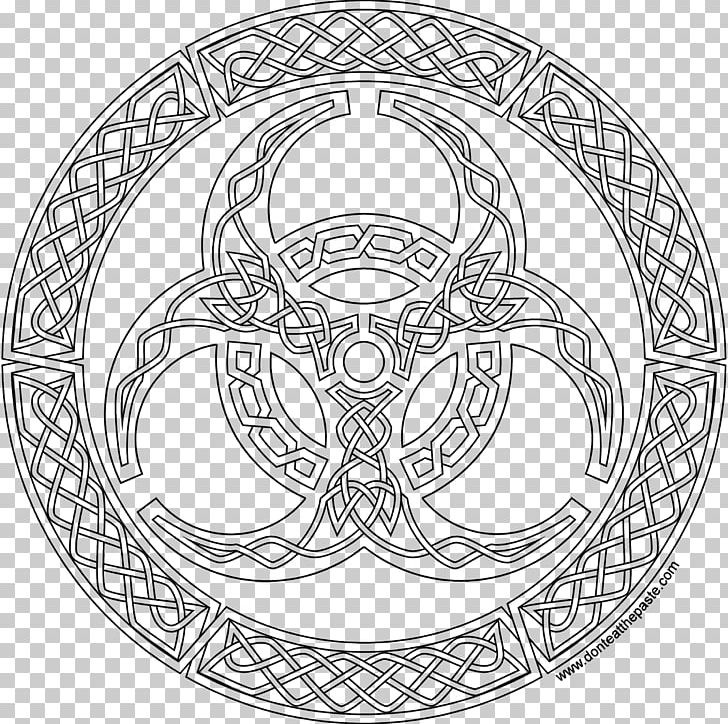 Coloring Book Biological Hazard Symbol Celtic Knot PNG, Clipart, Adult, Area, Artwork, Bicycle Wheel, Biohazard Free PNG Download