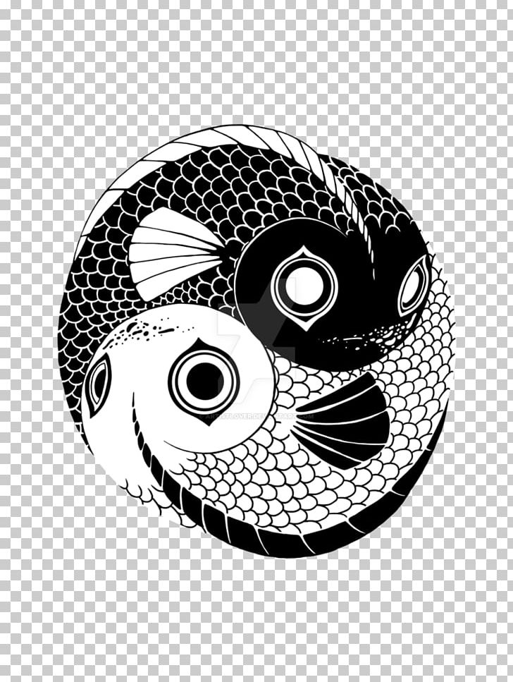 Digital Art Drawing Yin Yang Fish PNG, Clipart, Art, Black, Black And White, Circle, Collage Free PNG Download
