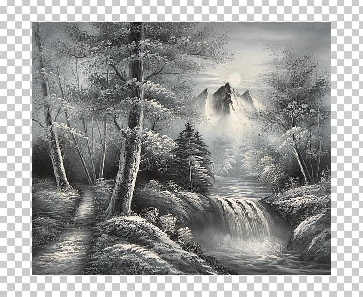 Black And White Oil Painting Photography PNG, Clipart, Acrylic Paint, Art, Black, Canvas, Computer Wallpaper Free PNG Download