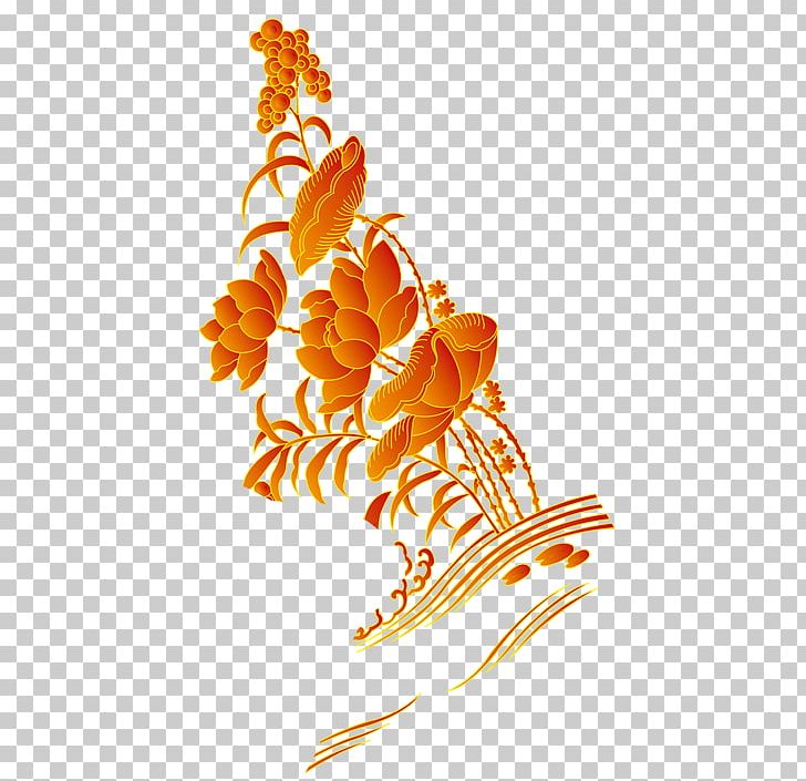 Orange Chinese Painting Flower PNG, Clipart, Adobe Illustrator, Art, Artworks, Chinese, Chinese Painting Free PNG Download