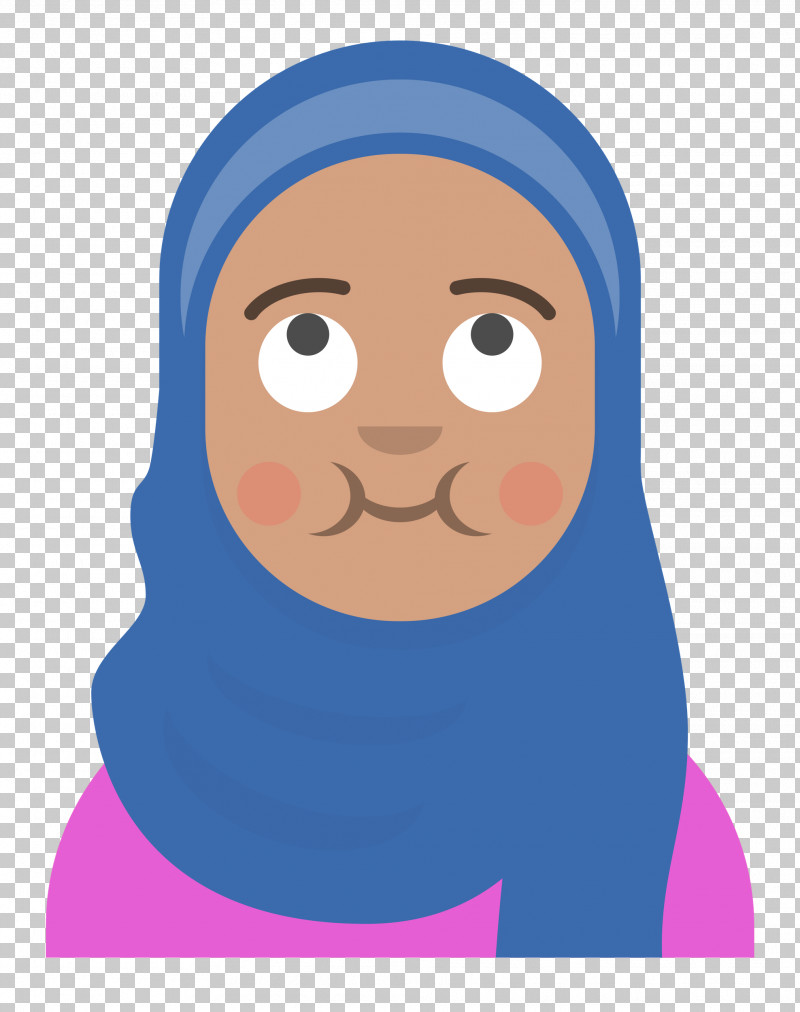 Hijab Avatar PNG, Clipart, Electric Blue M, Face, Facial Hair, Forehead, Smile Free PNG Download