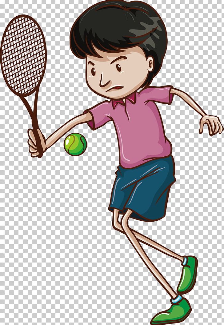 Tennis Cartoon Illustration PNG, Clipart, Baby Girl, Back To School, Ball, Boy, Child Free PNG Download