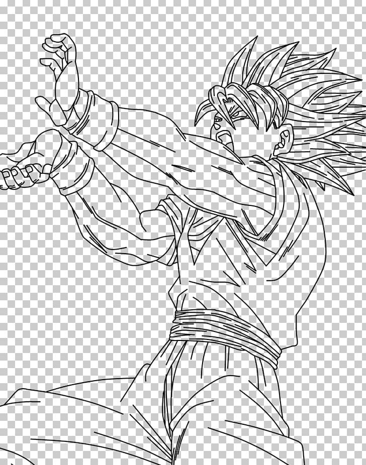 Goku Vegeta Line Art Dragon Ball Z: Ultimate Tenkaichi Black And White PNG, Clipart, Arm, Art, Black, Cartoon, Coloring Book Free PNG Download