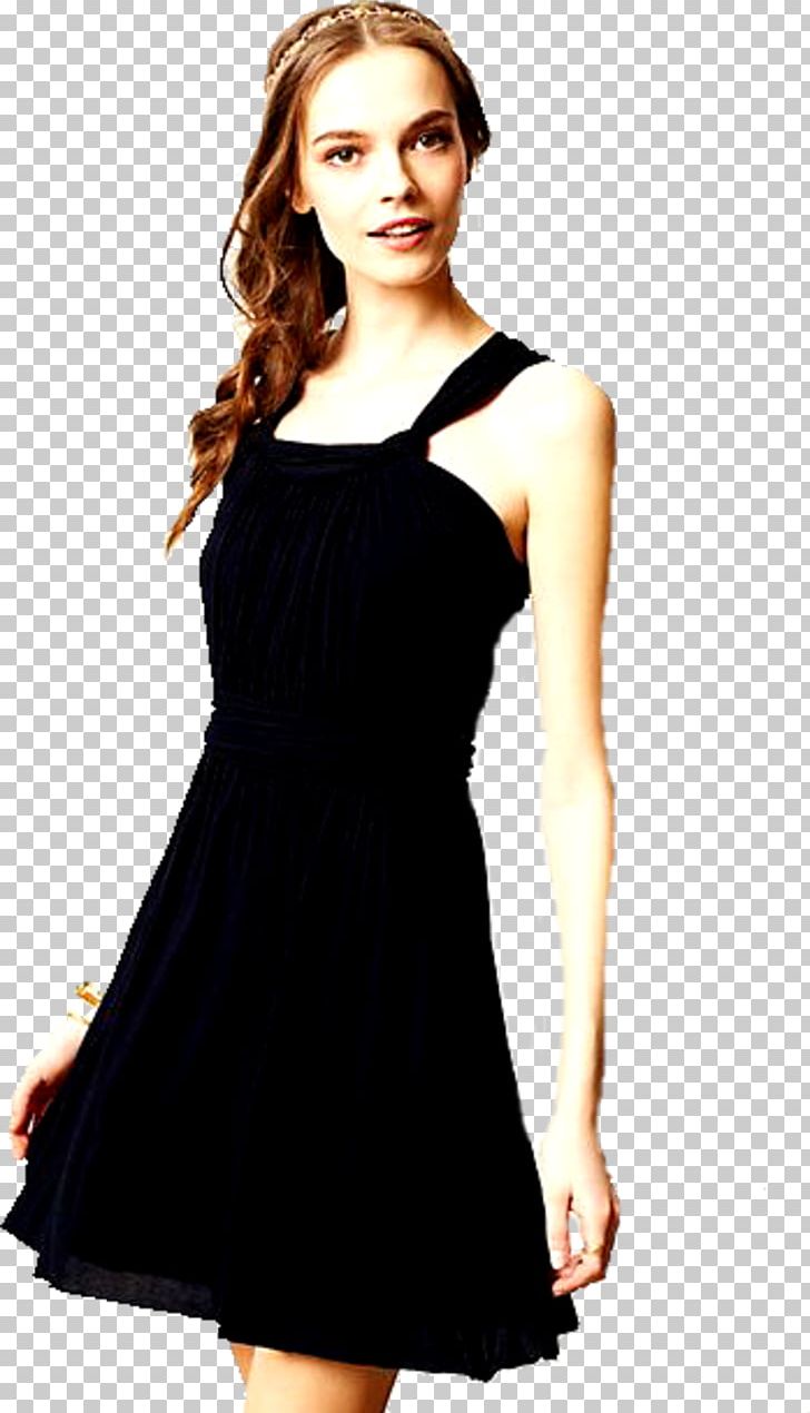 Little Black Dress Woman Fashion Sleeve PNG, Clipart, Aline, Black, Chiffon, Clothing, Cocktail Dress Free PNG Download