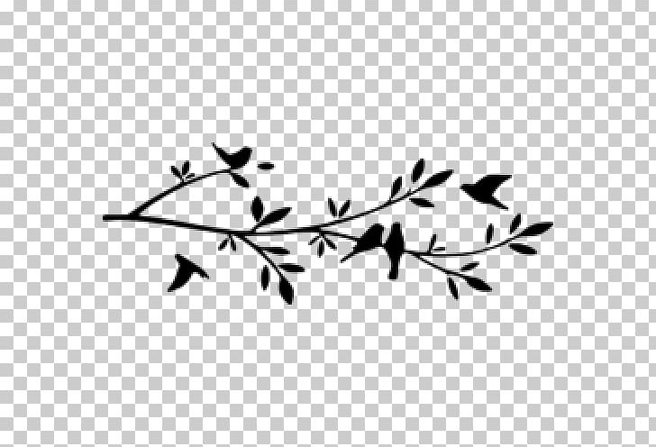 Twig Plant Stem Leaf Flower PNG, Clipart, Angle, Bird, Black, Black And White, Black M Free PNG Download