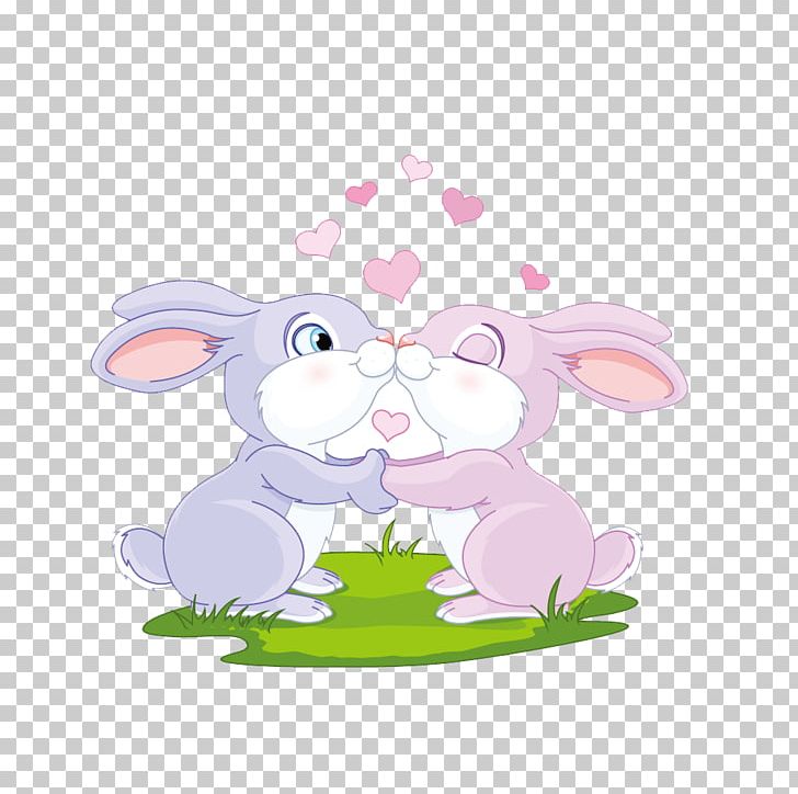 Rabbit Love Cartoon PNG, Clipart, Animal, Animals, Bunnies, Bunny, Cartoon Couple Free PNG Download