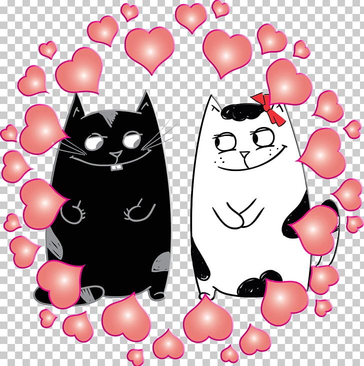 Valentine's Day Cat Drawing PNG, Clipart,  Free PNG Download