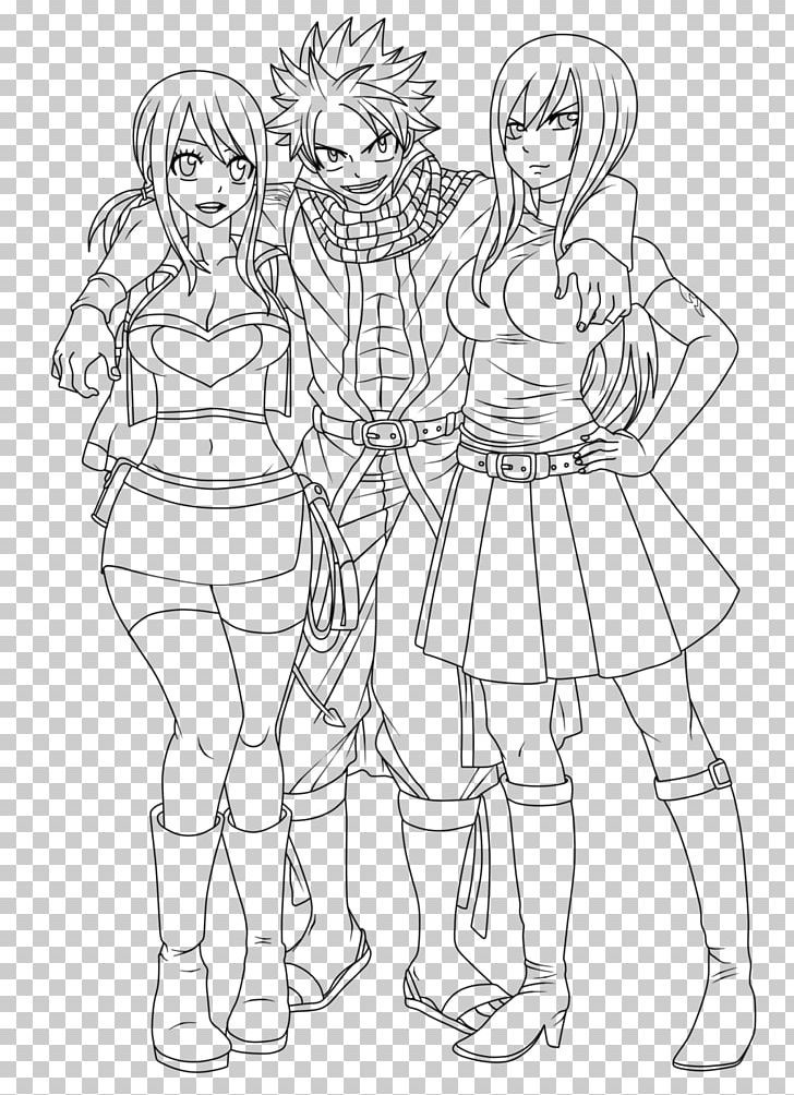 Erza Scarlet Line Art Natsu Dragneel Coloring Book Fairy Tail PNG, Clipart, Adult, Anime, Arm, Artwork, Black Free PNG Download