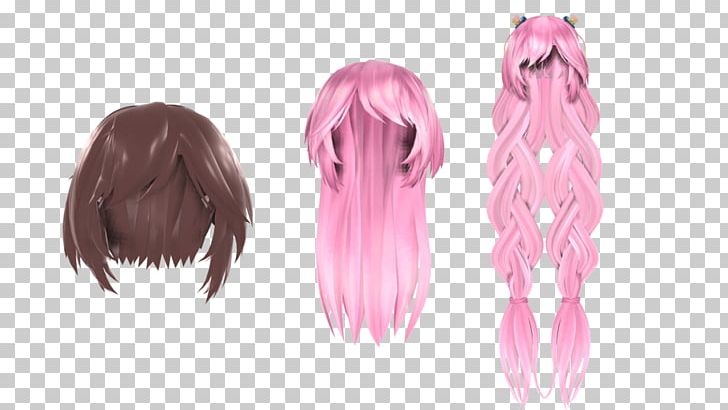 Wig Long Hair Bangs MikuMikuDance PNG, Clipart, Art, Bangs, Brown Hair, Face, Hair Free PNG Download