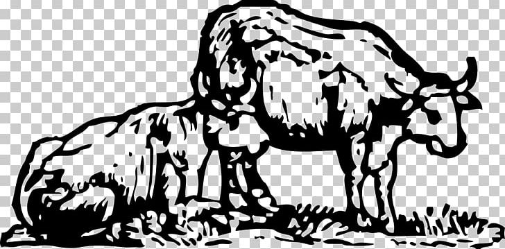 Ox Cattle Bull PNG, Clipart, Animals, Art, Big Cats, Black And White, Bull Free PNG Download